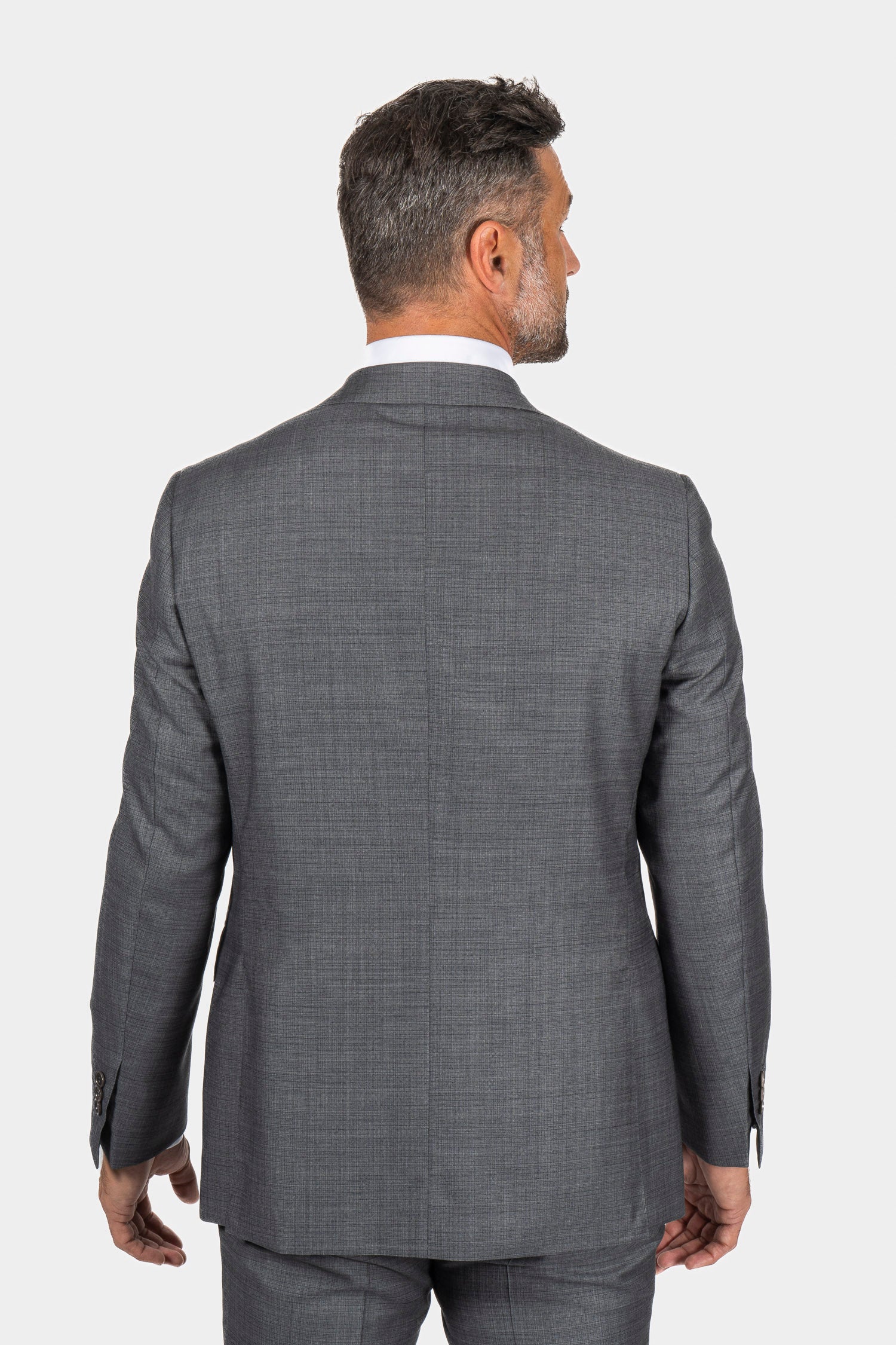 CANALI | Two-Tone Capri Suit | Mid-Grey