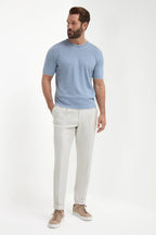 PINI PARMA | Cotton Knitted Tee | Blue