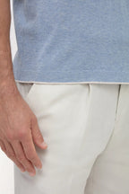 PINI PARMA | Cotton Knitted Tee | Blue