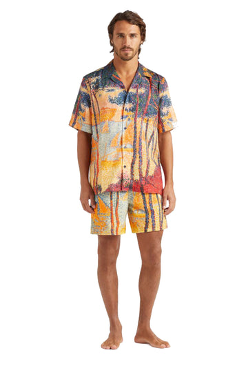 VILEBREQUIN Sunset Voile Et Pins Bowling Shirt