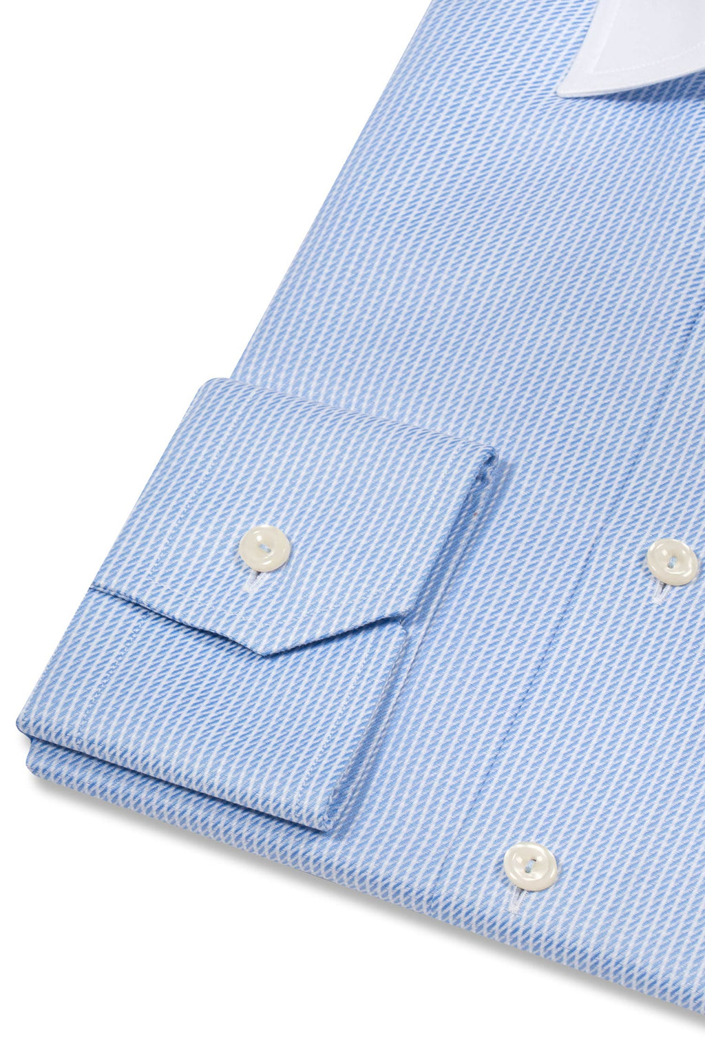 ETON | Stripe Shirt White Collar | Blue & White