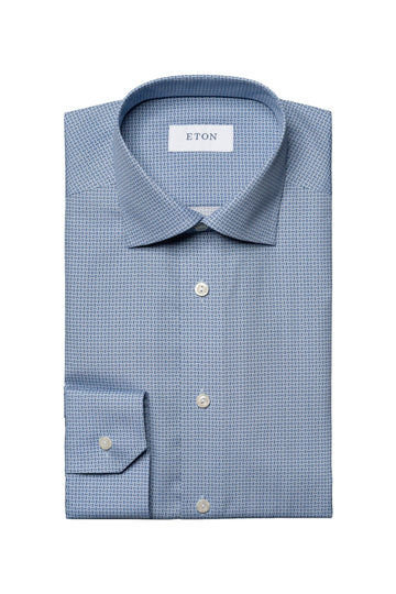ETON Blue Tennis Ball Print Shirt