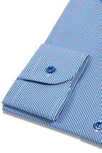 ETON | Stretch Striped Shirt | Dark Blue