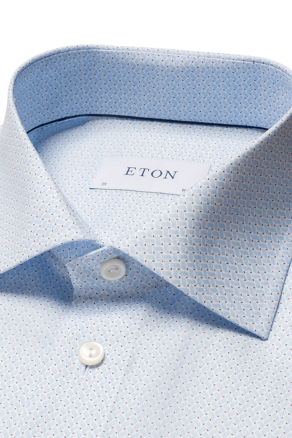 ETON | Geometric Print Shirt | Light Blue