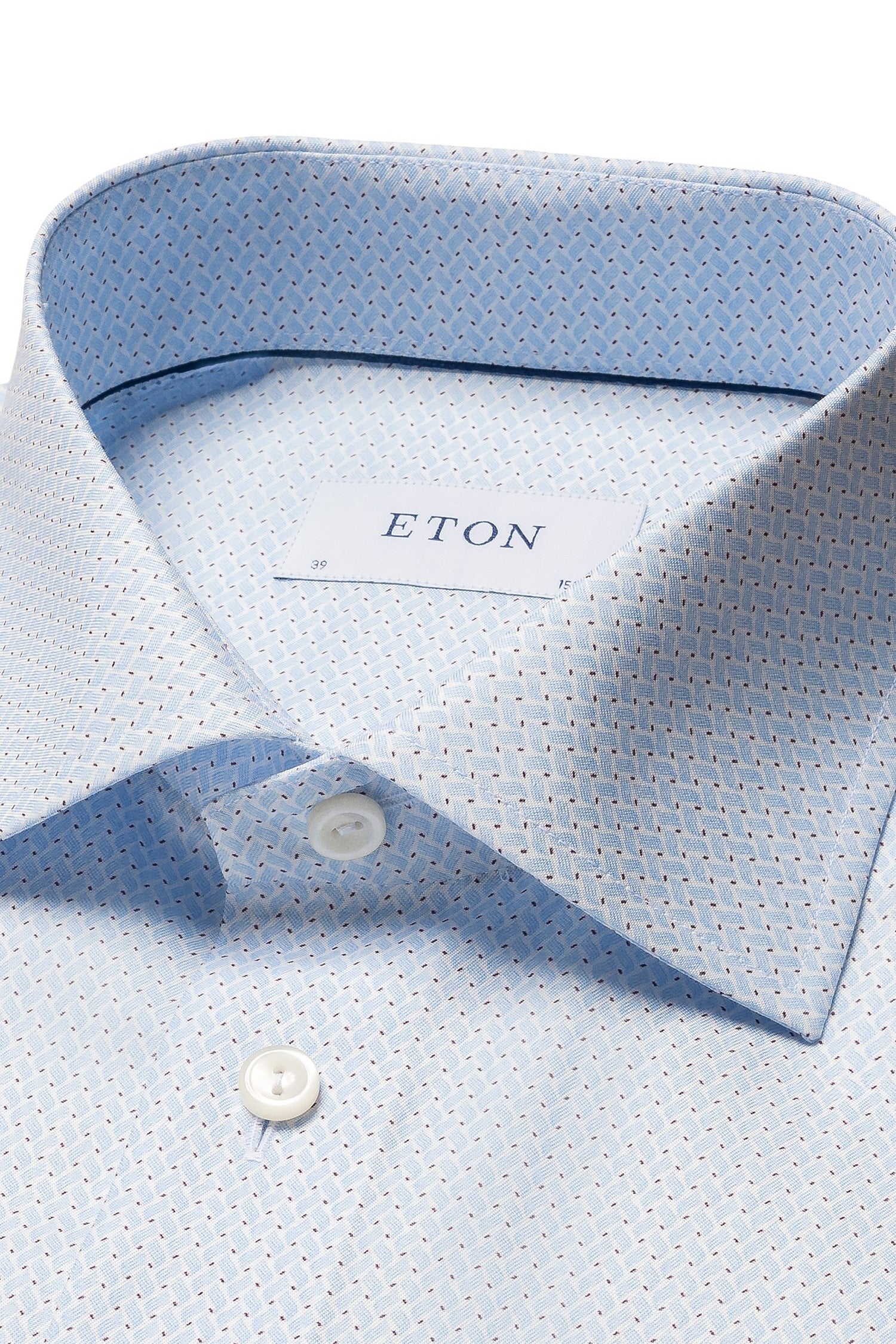 ETON | Geometric Print Shirt | Light Blue