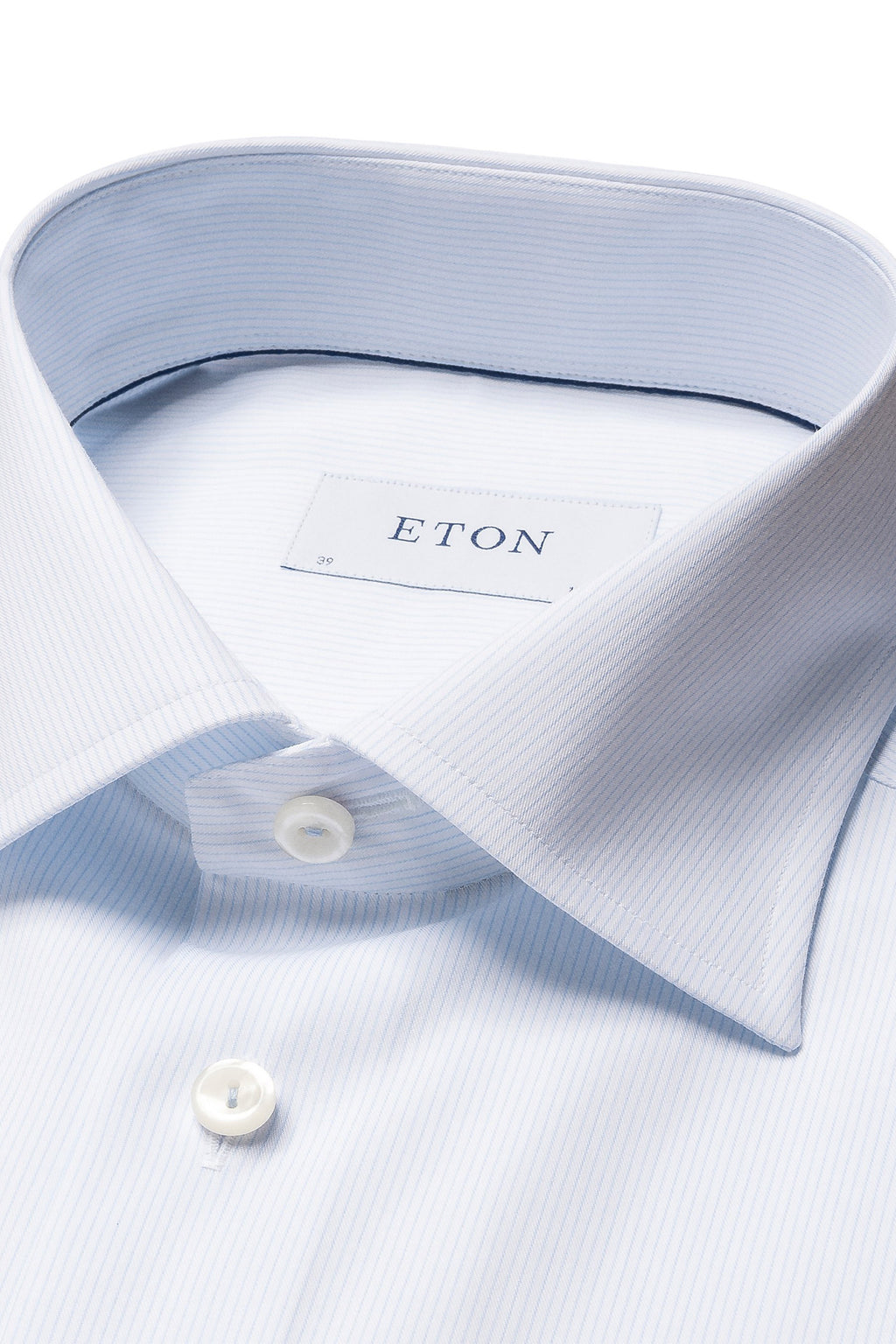 ETON | Fine Striped Shirt | Pale Blue