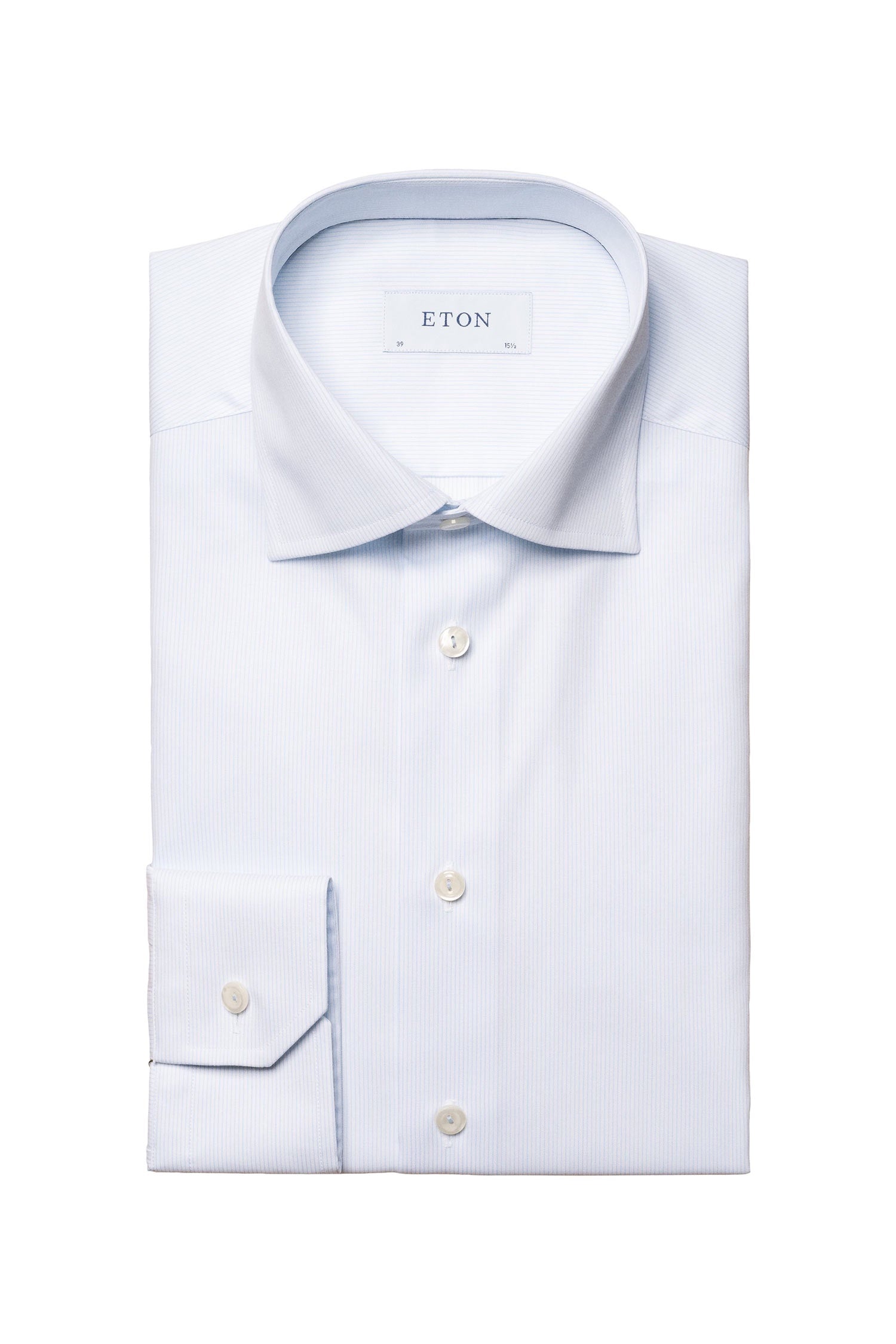 ETON | Fine Striped Shirt | Pale Blue