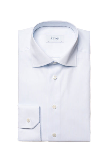 ETON Pale Blue Fine Striped Shirt