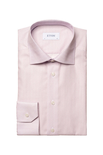 ETON Light Pink Geometric Print Shirt