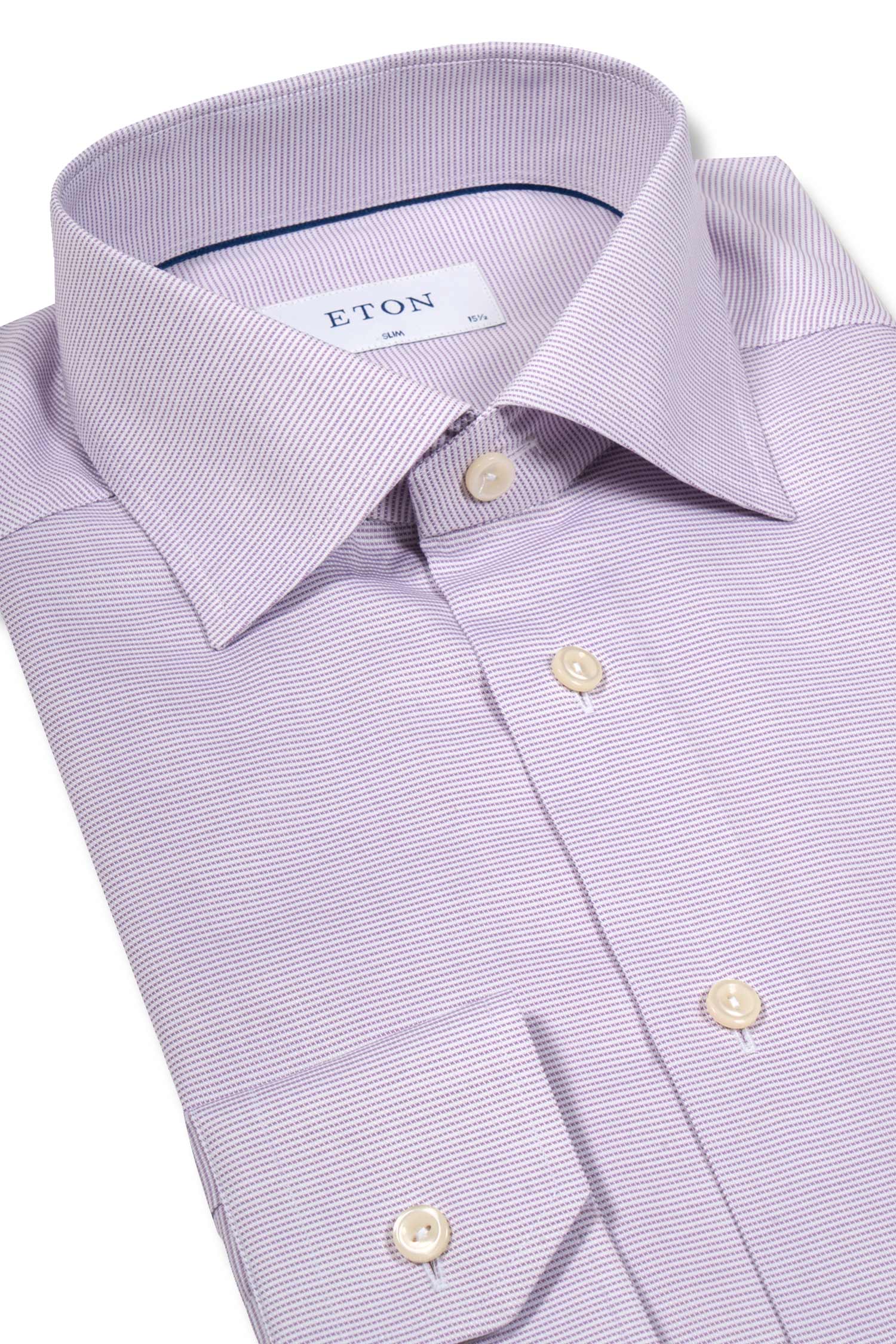 ETON | Horizontal Stripe Shirt | Purple