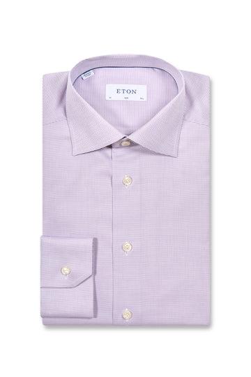 ETON Purple Horizontal Stripe Shirt