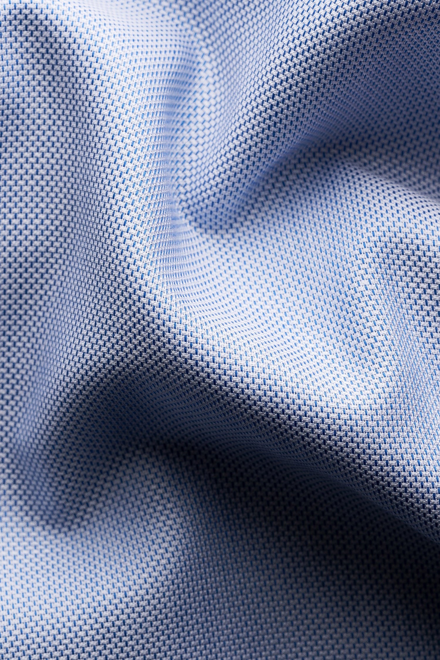 ETON | Textured Shirt Floral Trim | Blue
