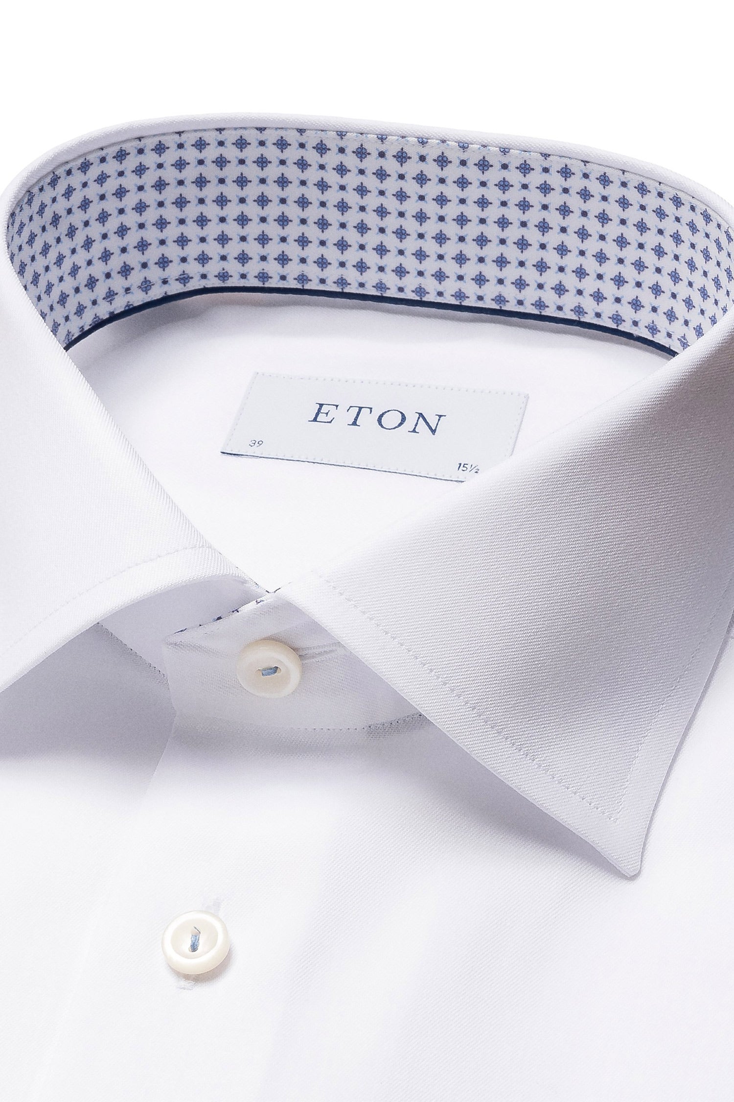 ETON | Twill With Inner Diamonds Contemporary Fit | White