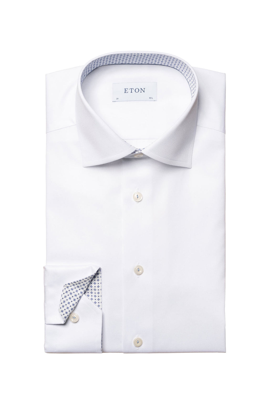 ETON | Twill With Inner Diamonds Contemporary Fit | White