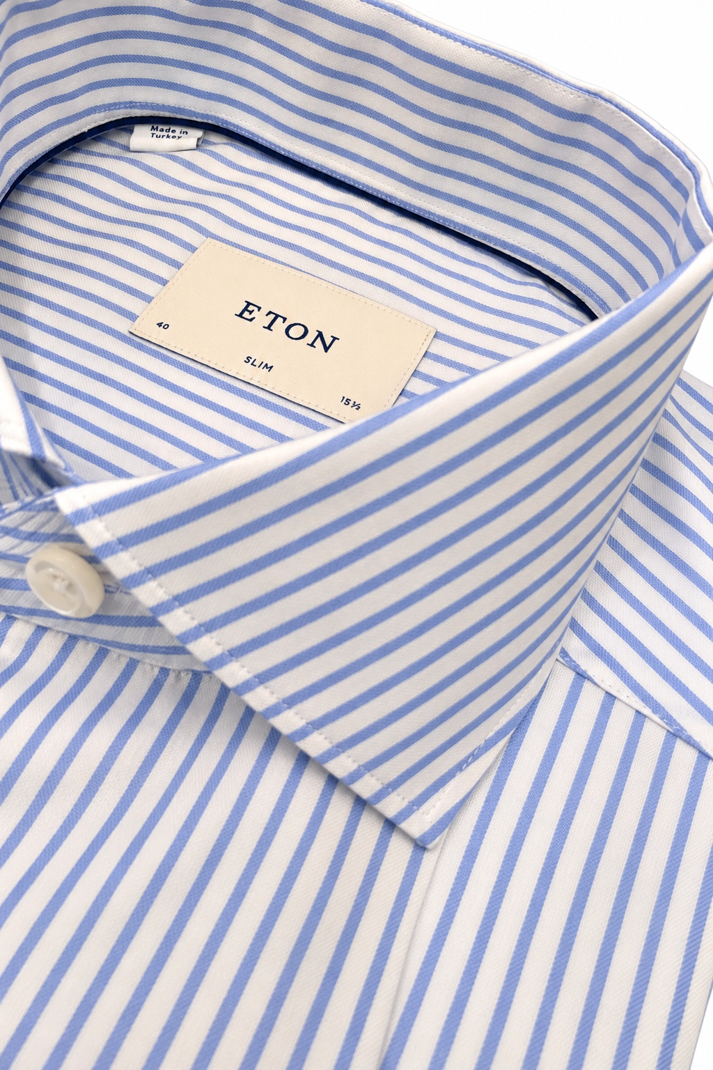 ETON | Striped Signature Oxford Shirt | Blue