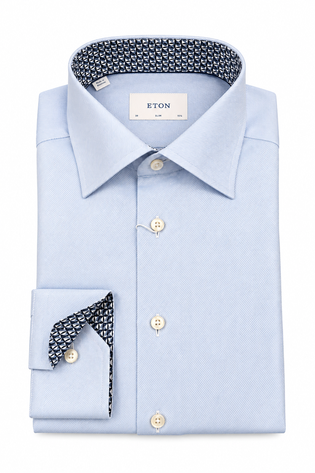 ETON | Inner Navy Geometric Pattern Shirt | Blue