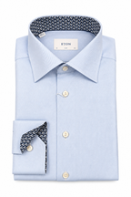 ETON | Inner Navy Geometric Pattern Shirt | Blue