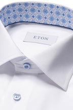 ETON | Contemporary Fit Shirt With Inner Tile Pattern | White