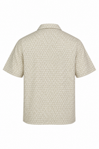 FEDELI | Patterned Bowling Shirt | Pale Green