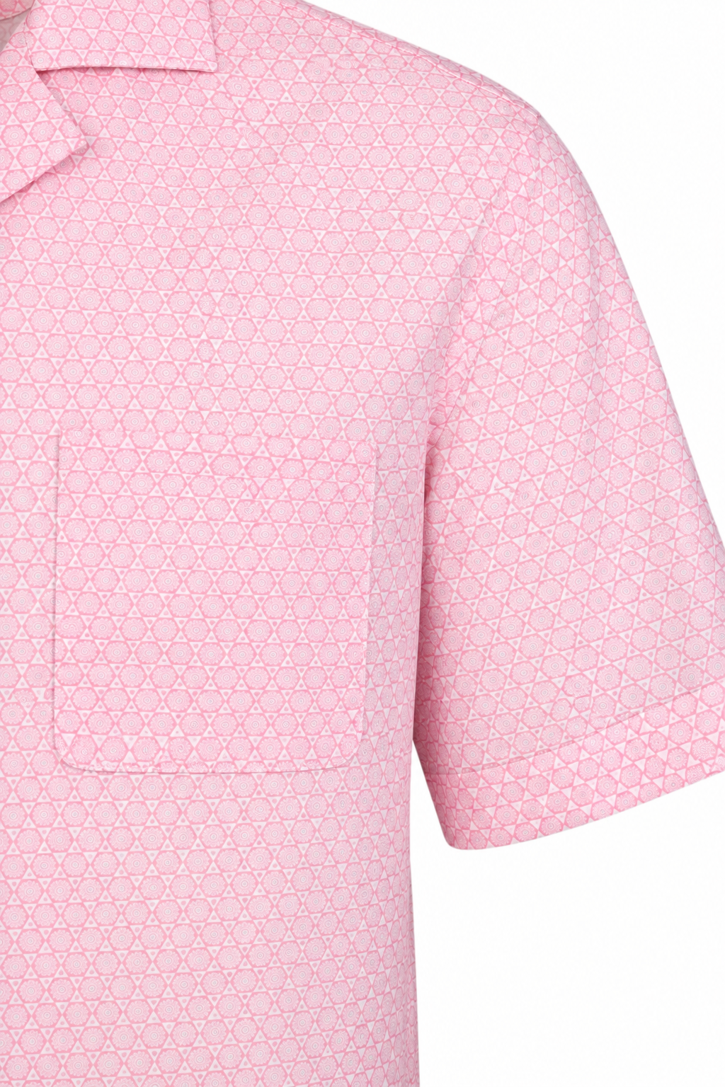 FEDELI | Patterned Bowling Shirt | Pink