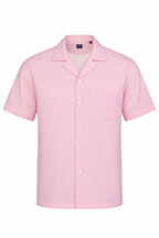 FEDELI | Patterned Bowling Shirt | Pink