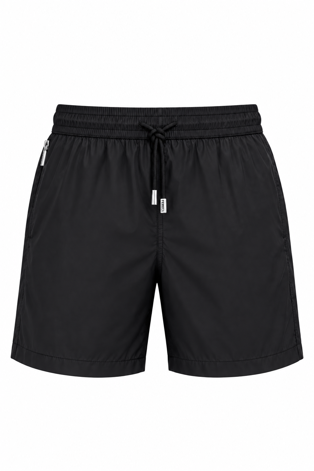 FEDELI | Madeira Plain Swim Shorts | Black