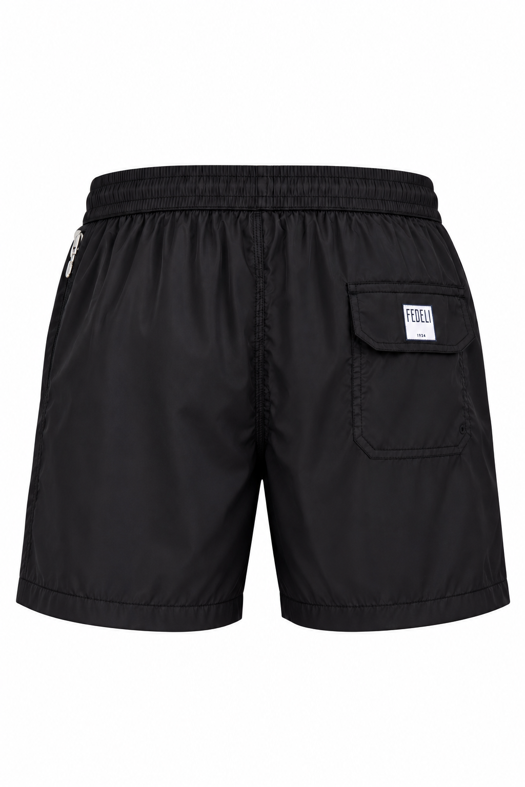 FEDELI | Madeira Plain Swim Shorts | Black