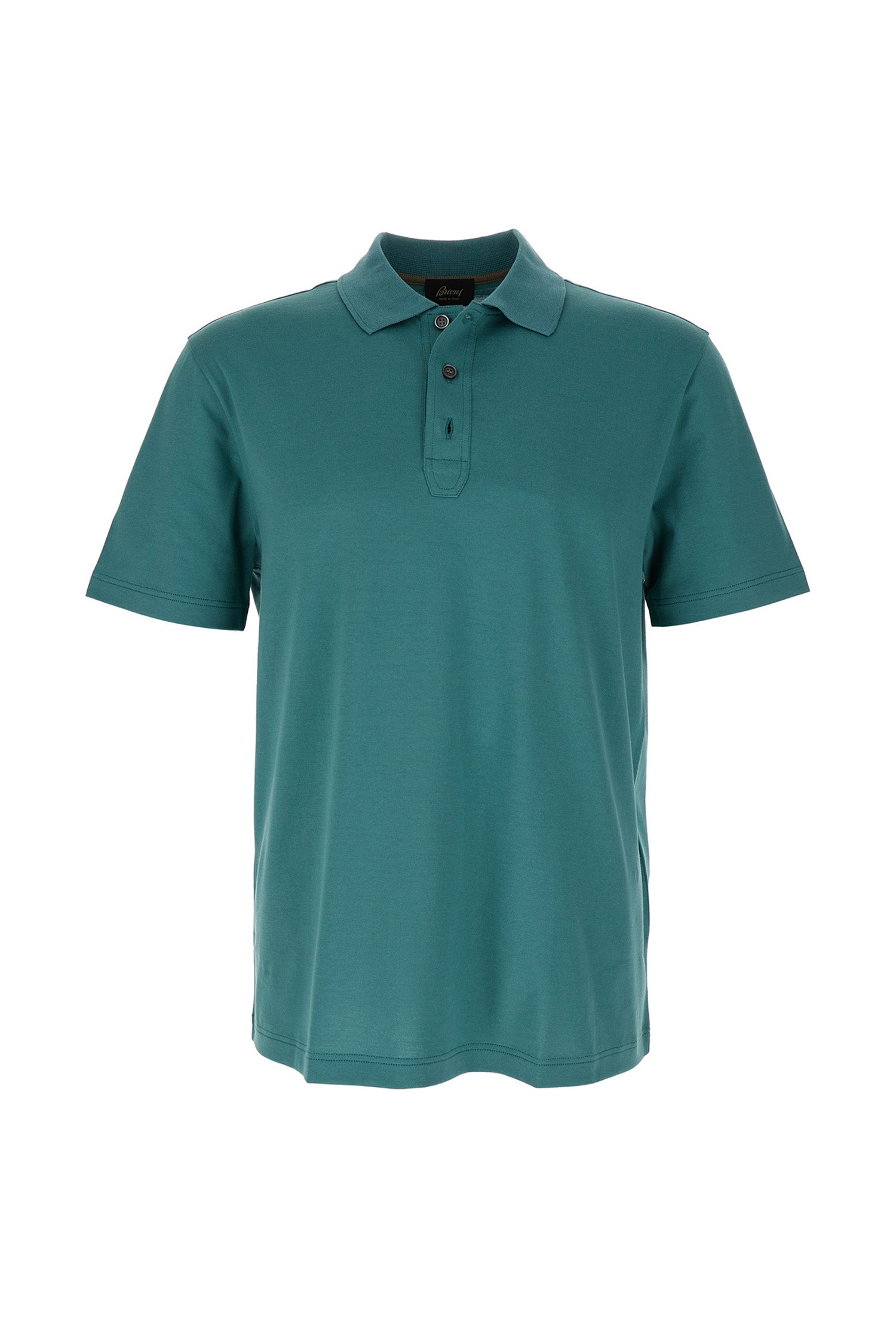 BRIONI | 3-Button Cotton Polo | Dark Teal