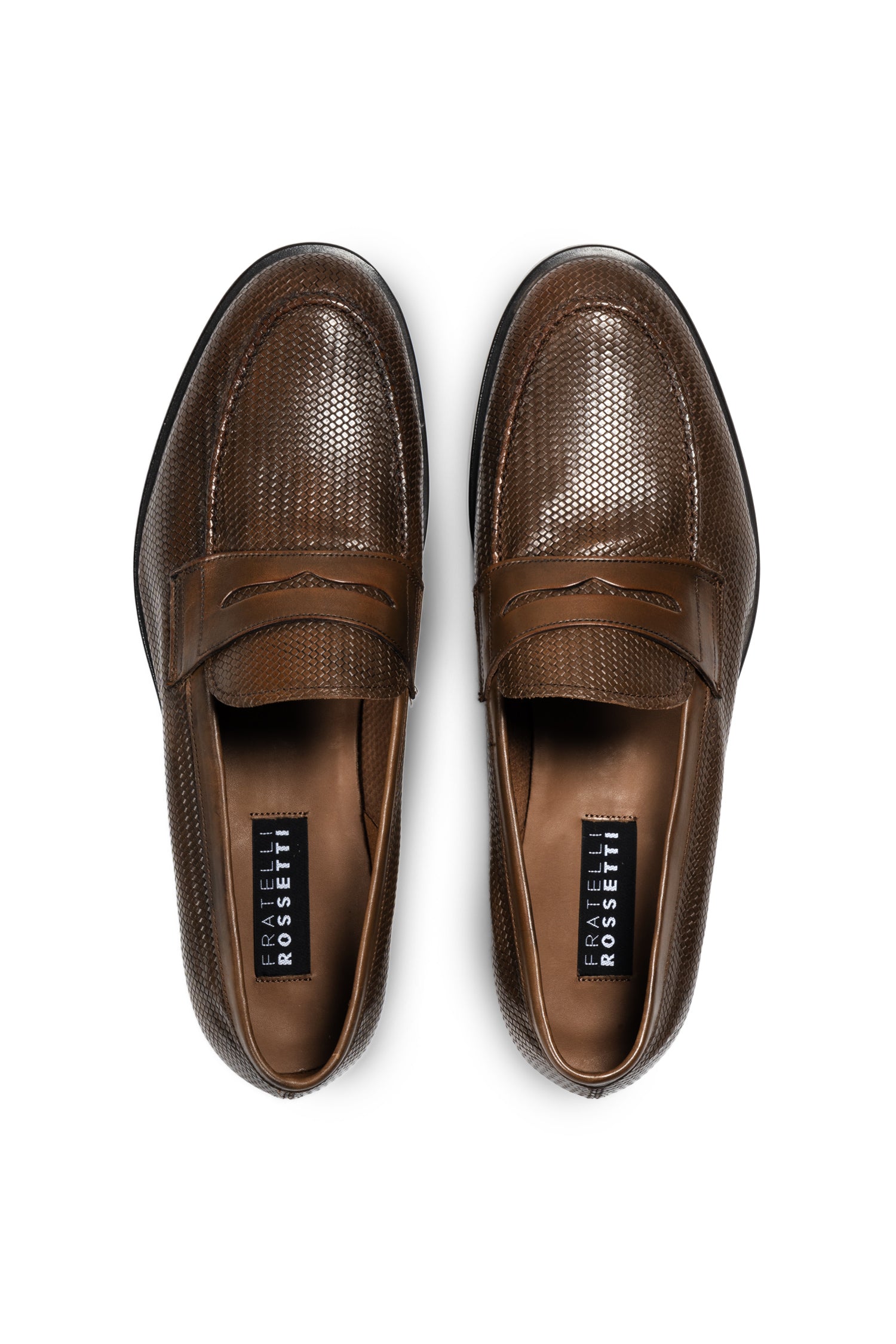 FRATELLI ROSSETTI | Textured Leather Loafer | Brown
