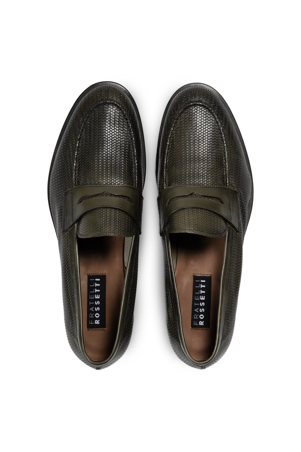 FRATELLI ROSSETTI | Textured Leather Loafer | Green