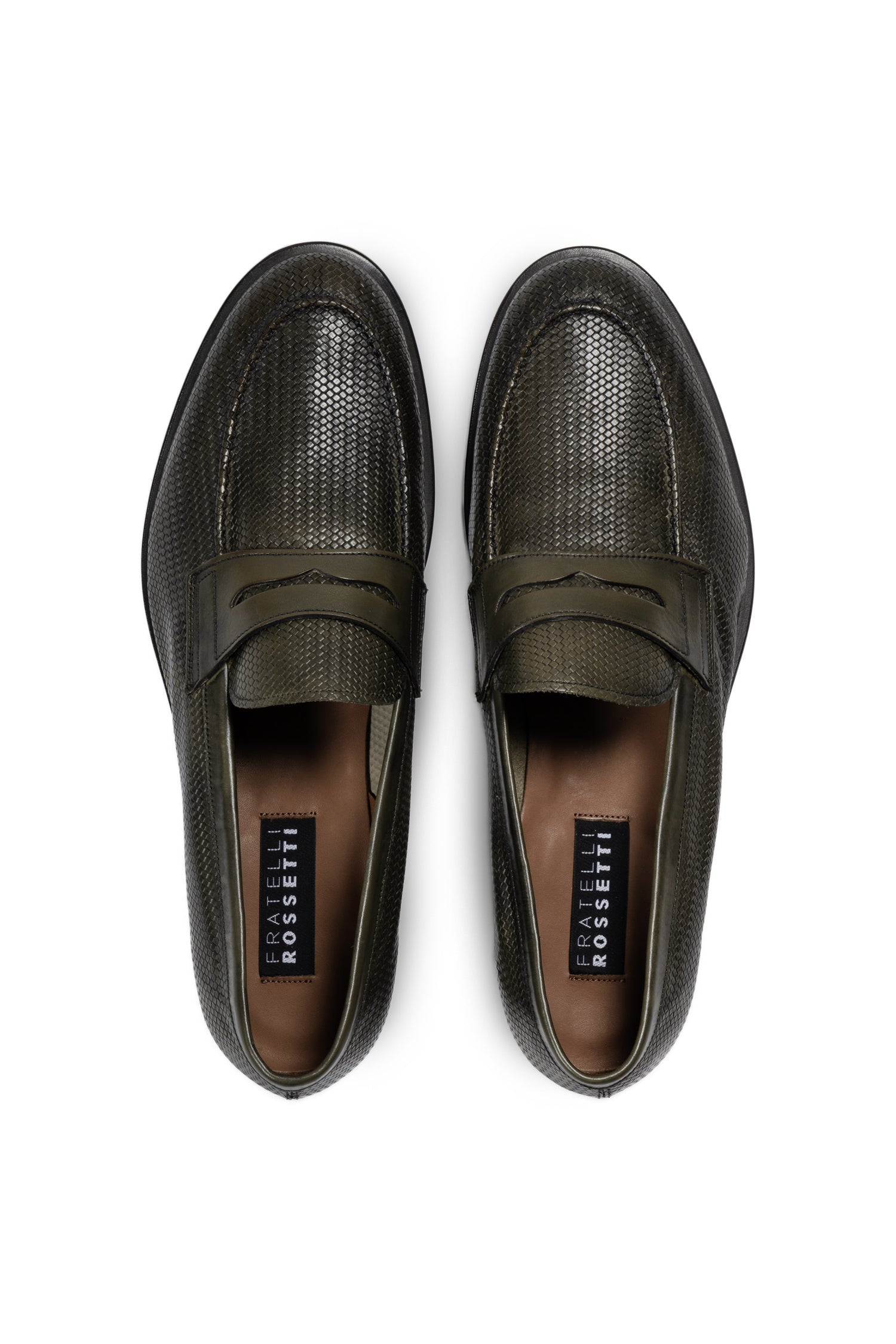FRATELLI ROSSETTI | Textured Leather Loafer | Green