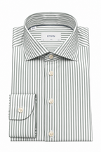 ETON | Striped Signature Oxford Shirt | Teal