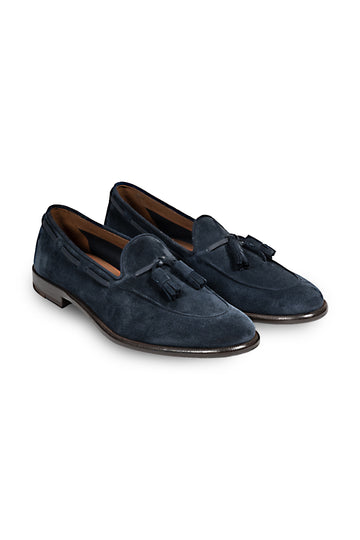 FRATELLI ROSSETTI Dark Blue Suede Loafer