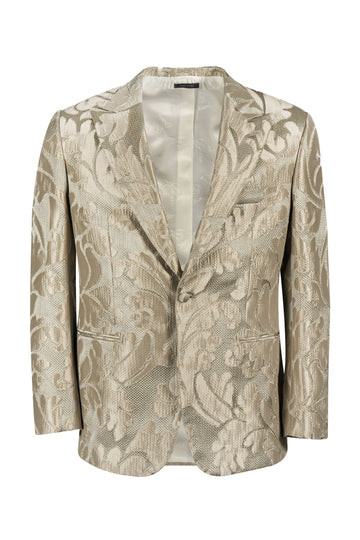 BRIONI Cream Leafy Dinner Jacket