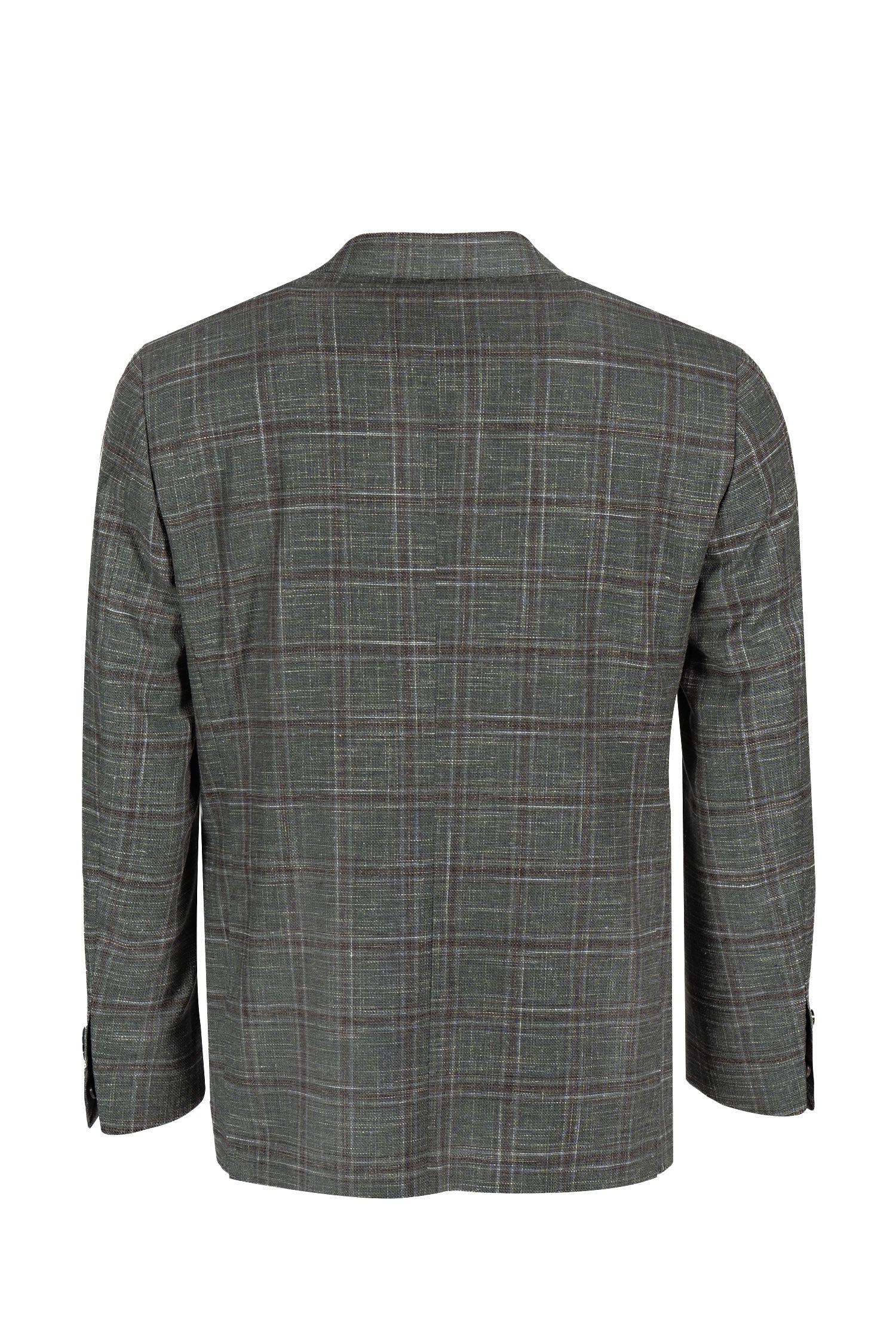 CANALI | Ultralight Chocolate Check Jacket | Dark Green