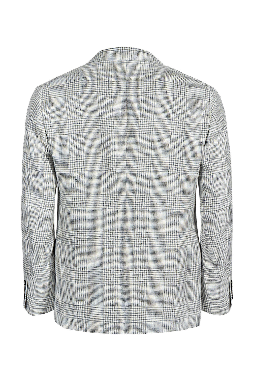 BRUNELLO CUCINELLI | Peak Lapel Prince Of Wales Jacket | Grey