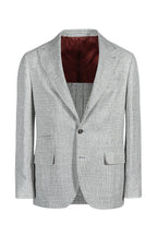 BRUNELLO CUCINELLI | Peak Lapel Prince Of Wales Jacket | Grey