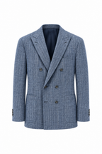 CANALI | Pinstripe Travel Suit 1 Pleat Trouser  | Dark Blue