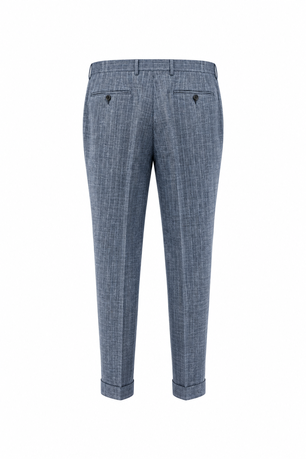 CANALI | Pinstripe Travel Suit 1 Pleat Trouser  | Dark Blue