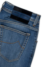 JACOB COHEN | Scott Jeans With Navy Badge | Light Denim