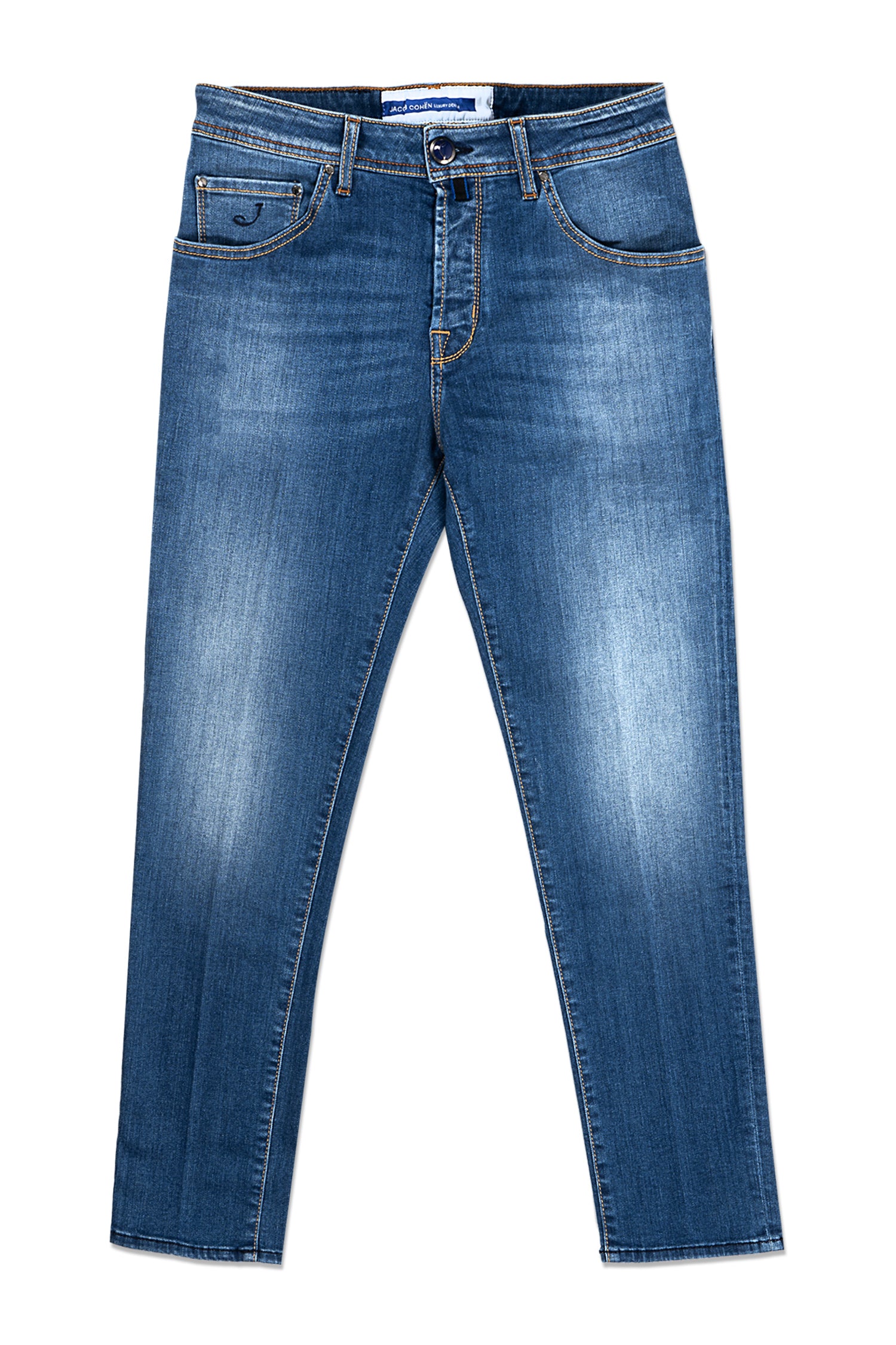 JACOB COHEN | Scott Jeans With Navy Badge | Light Denim