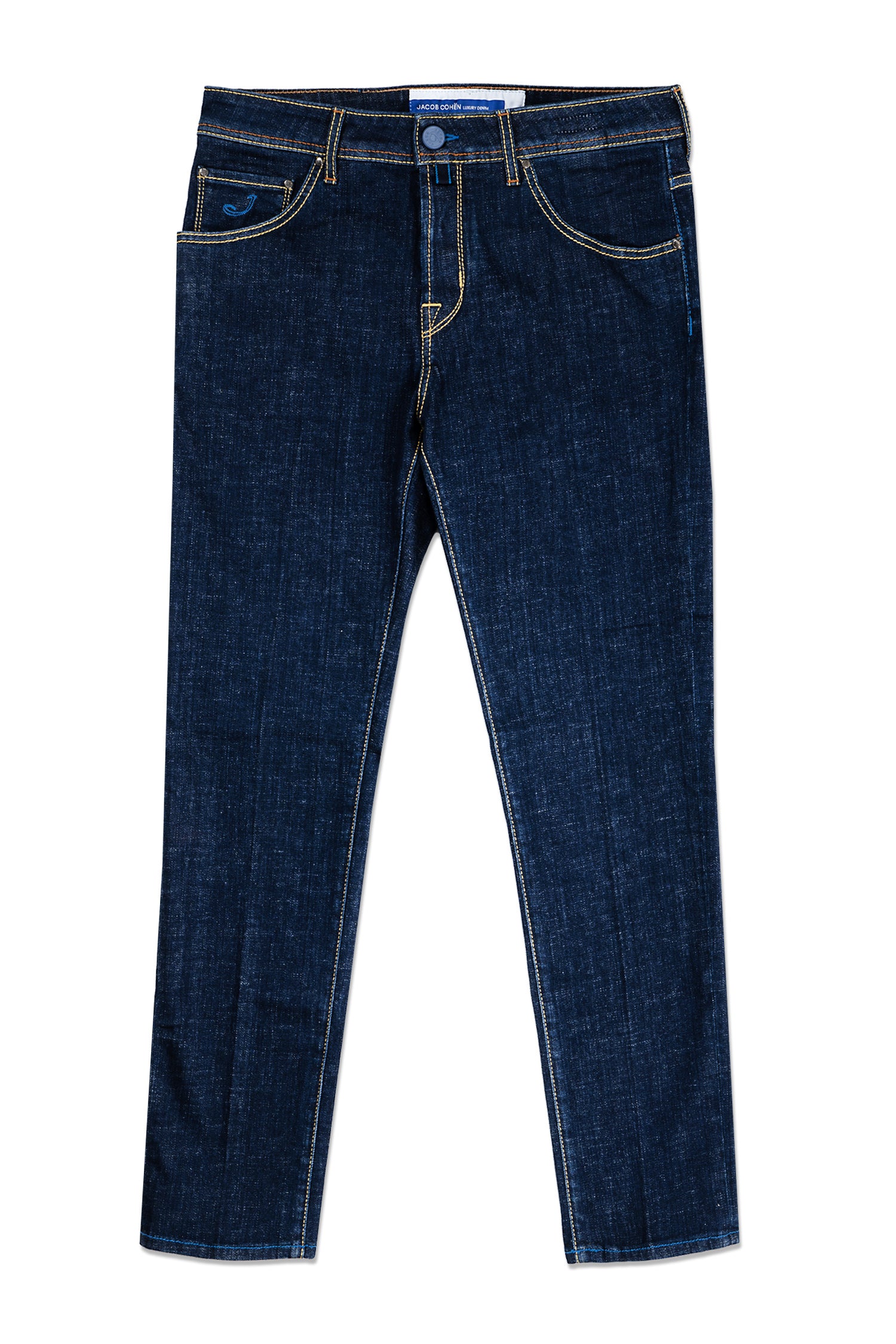 JACOB COHEN | Scott Jeans With Blue Badge | Dark Denim