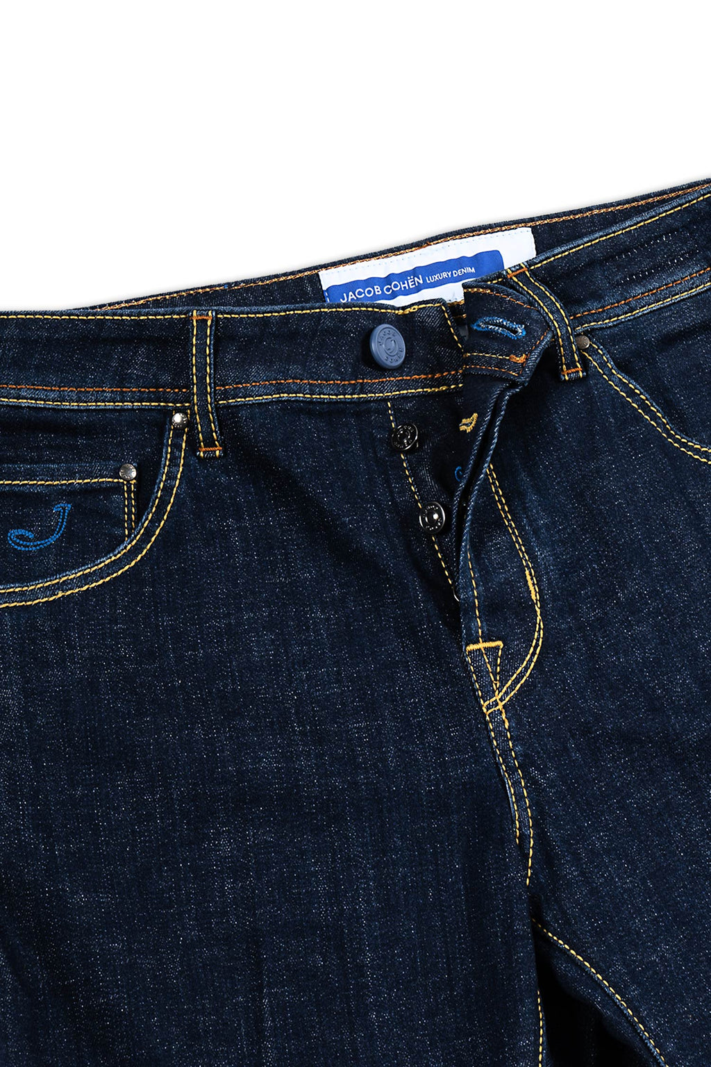 JACOB COHEN | Scott Jeans With Blue Badge | Dark Denim