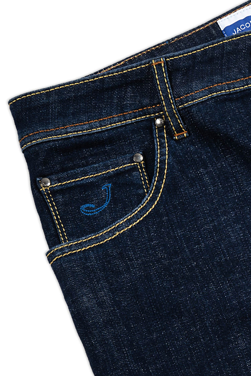 JACOB COHEN | Scott Jeans With Blue Badge | Dark Denim