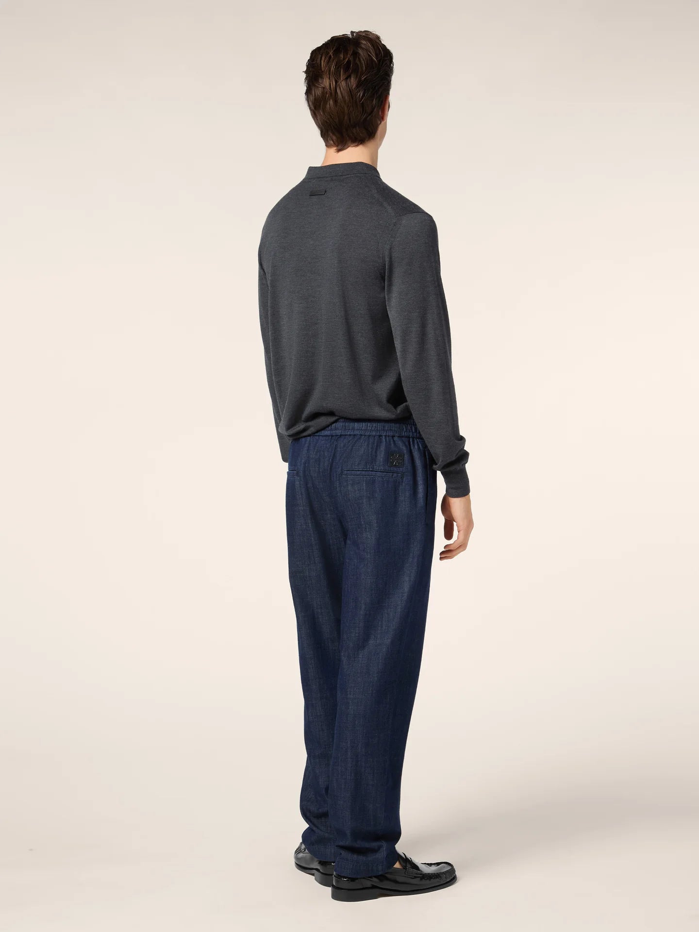JACOB COHEN | Daniel Carrot Fit Drawstring Trousers | Dark Denim