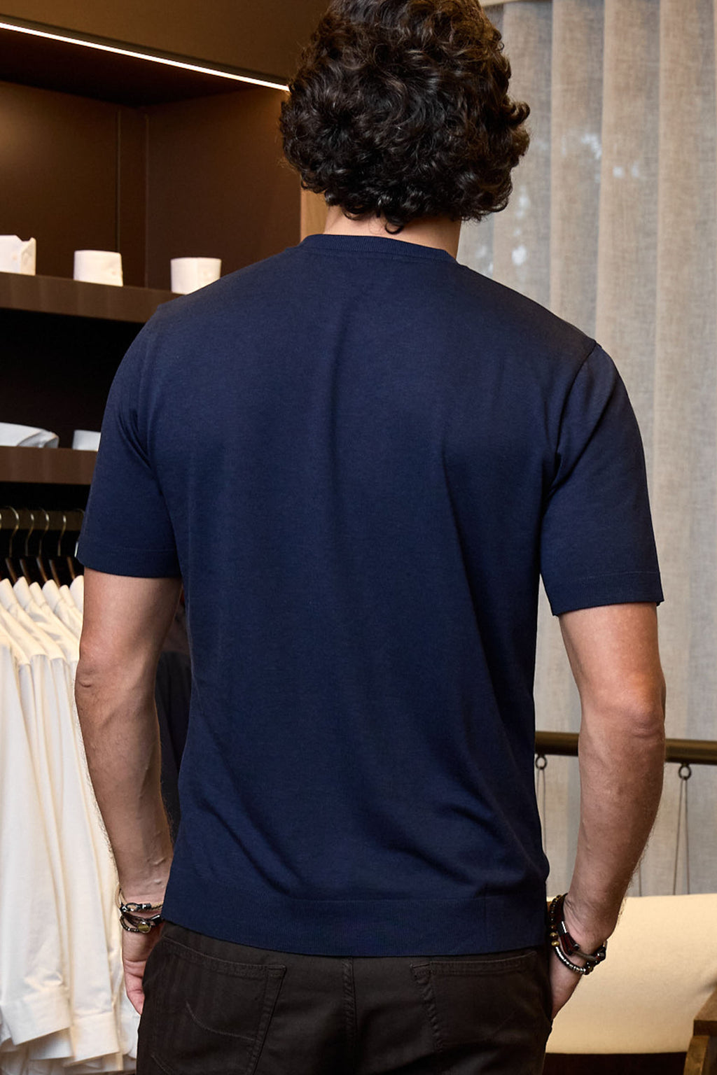 ALTEA | Crew Neck T-Shirt | Navy