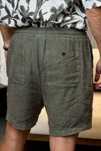 ALTEA | Linen Shorts | Khaki Green