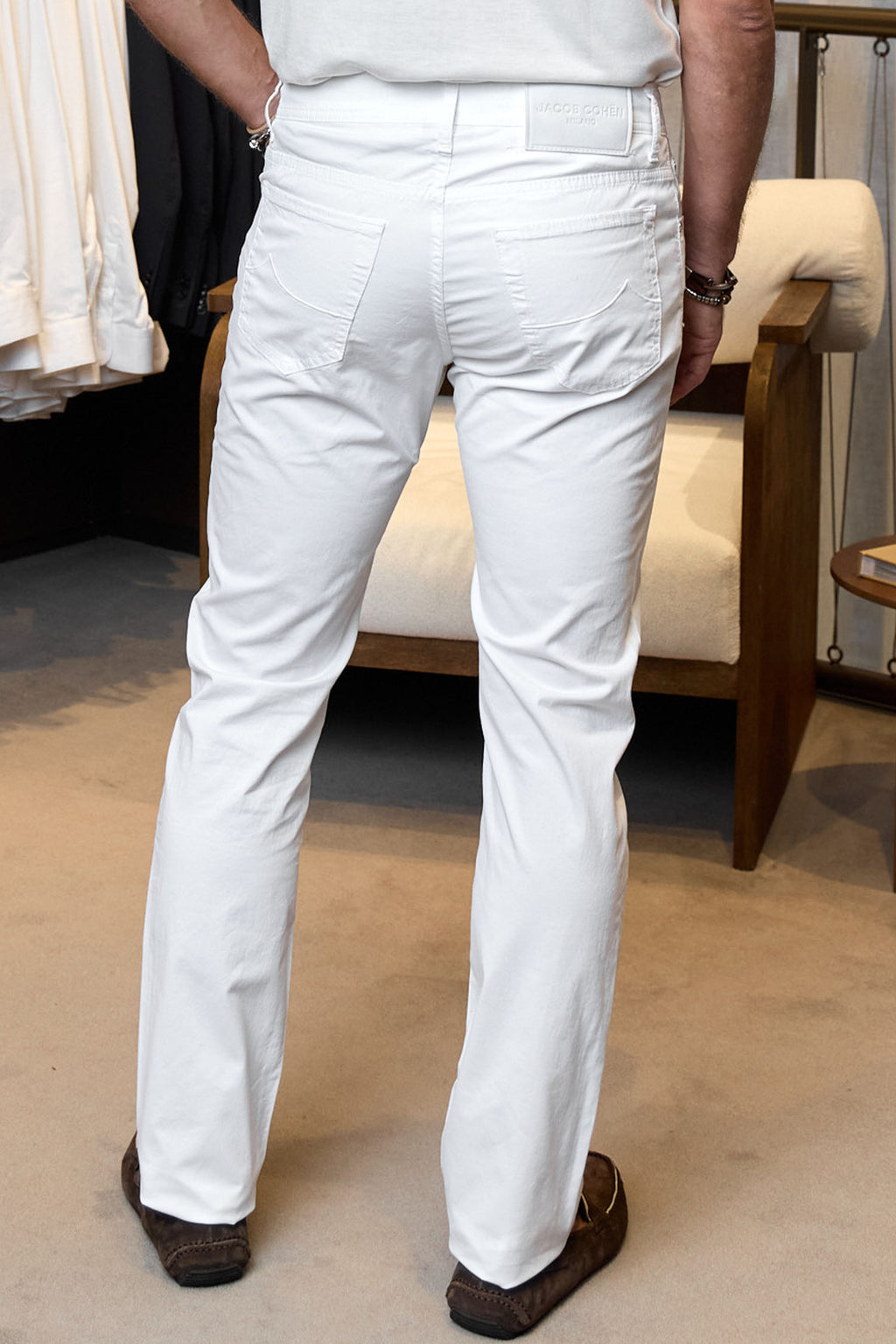 JACOB COHEN | Bard Cotton Trousers | White