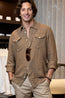 ALTEA | Linen Shirt With Pockets | Brown