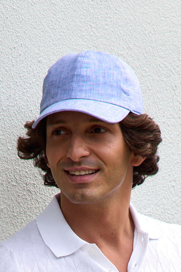 FEDELI Light Blue Linen Cap